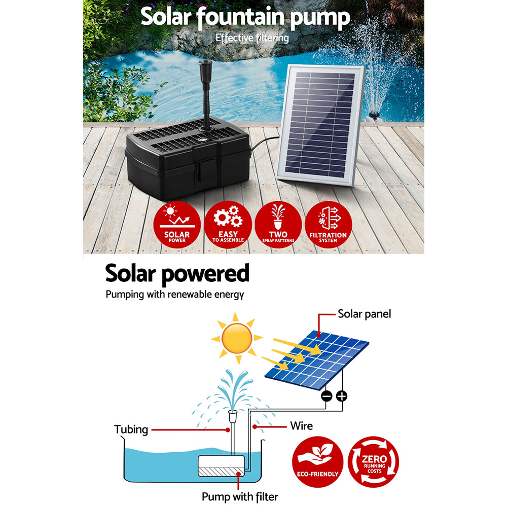 Gardeon Solar Pond Pump with Filter Box 4.6FT-3