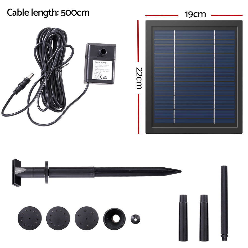 Gardeon Solar Pond Pump Submersible Water Fountain Kit 6.1FT-1