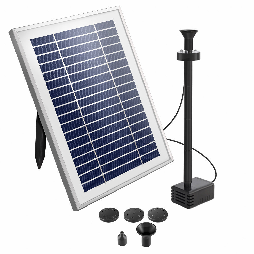 Gardeon Solar Pond Pump Submersible Water Fountain with Battery Kit LED Lights 4.3FT-0