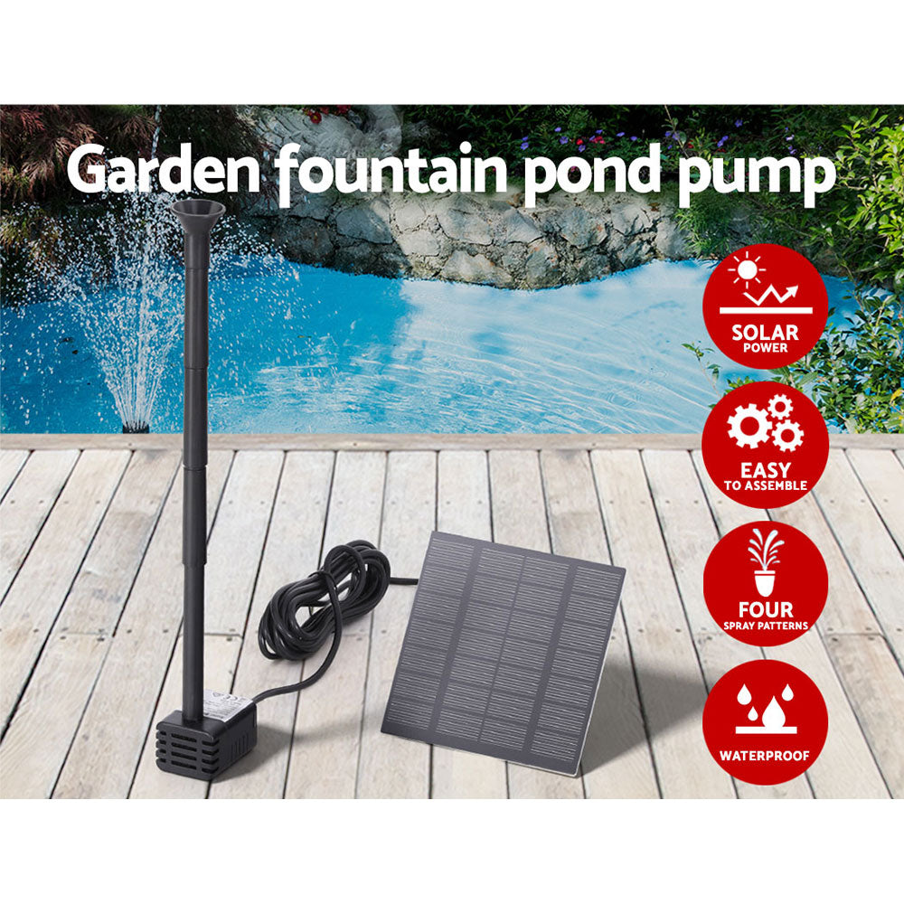 Gardeon Solar Pond Pump Submersible Water Fountain Kit 2.6FT-3