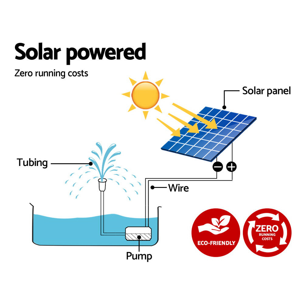 Gardeon Solar Pond Pump Submersible Water Fountain Kit 4FT-4