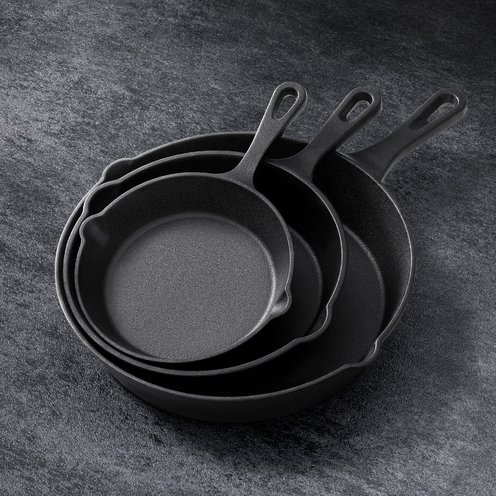 5-star chef Non Stick Frying Pan Cast Iron 3PCS-6