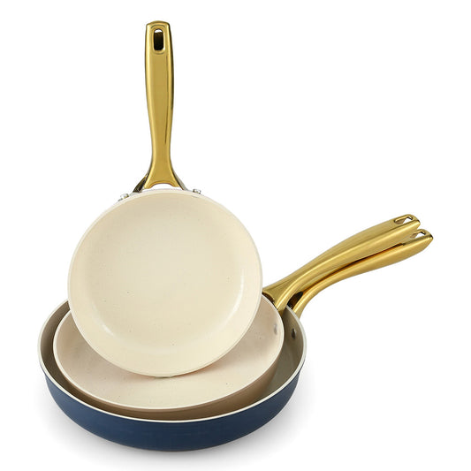 5-star Chef Frying Pan 3PCS Shades Frypan Set Ceramic Coating Multi Colour-0