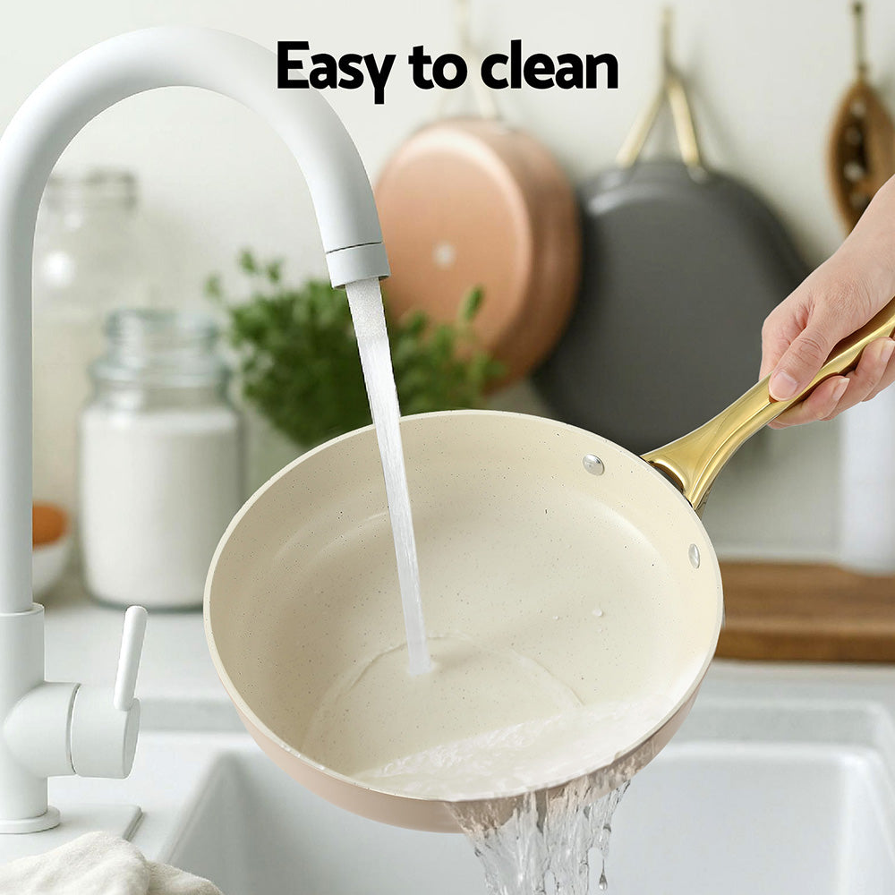 5-star Chef Frying Pan 3PCS Shades Frypan Set Ceramic Coating Multi Colour-5