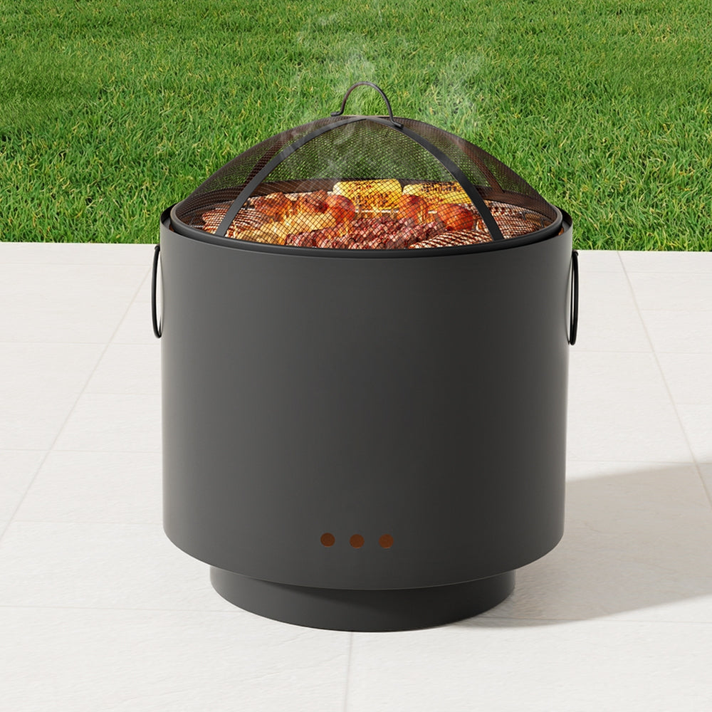Grillz Fire Pit BBQ Portable Deep Bowl Outdoor Fireplace-6