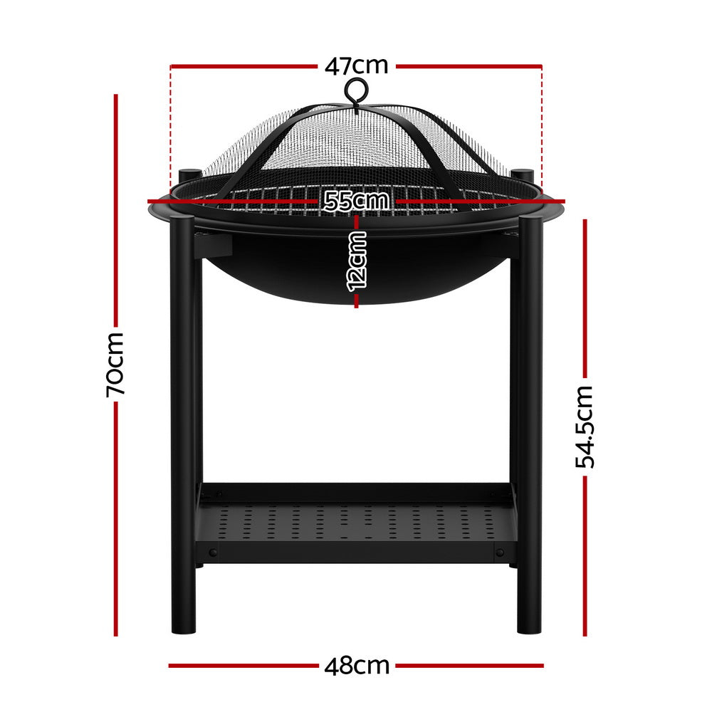 Grillz Fire Pit BBQ Grill 2-in-1 Outdoor-1