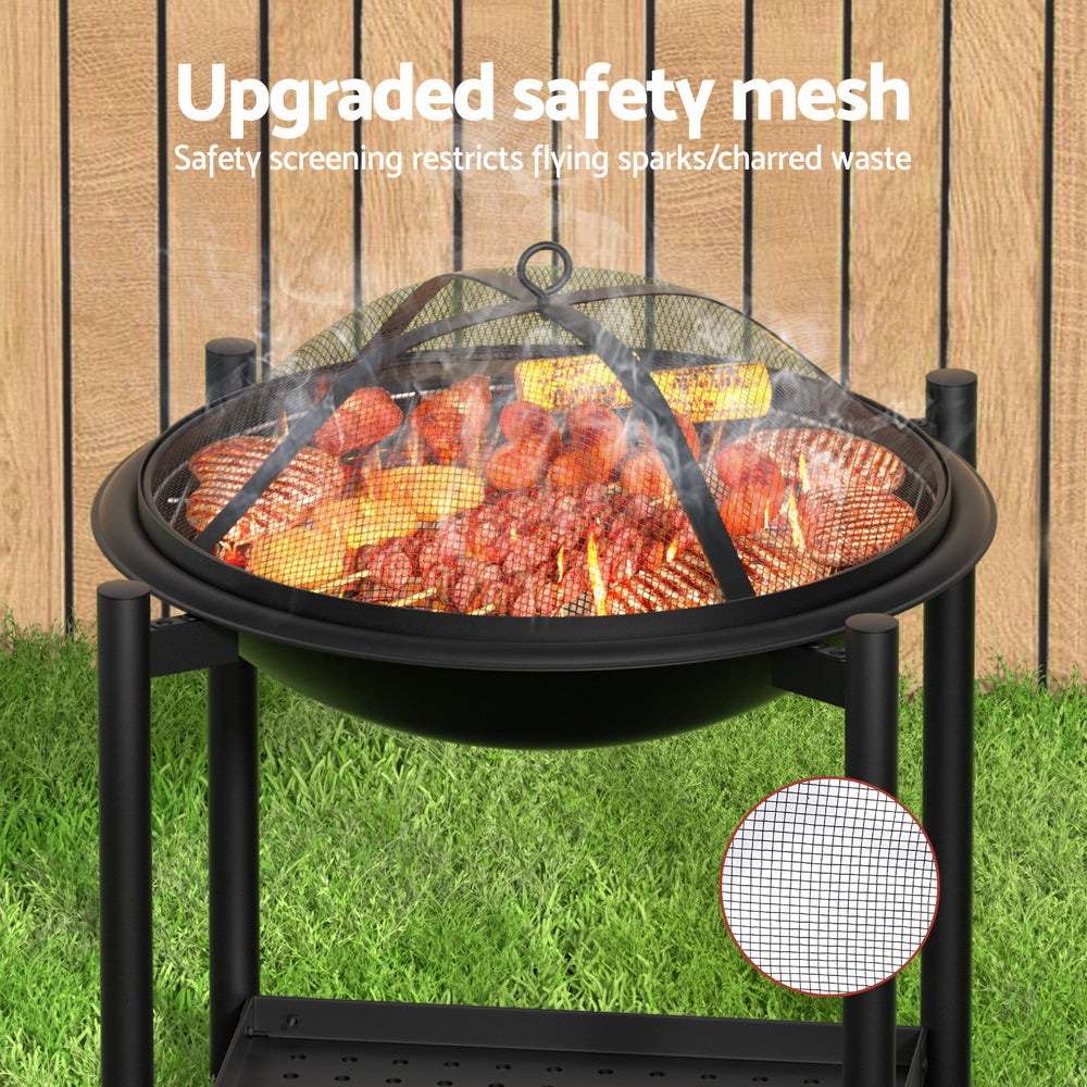 Grillz Fire Pit BBQ Grill 2-in-1 Outdoor-4