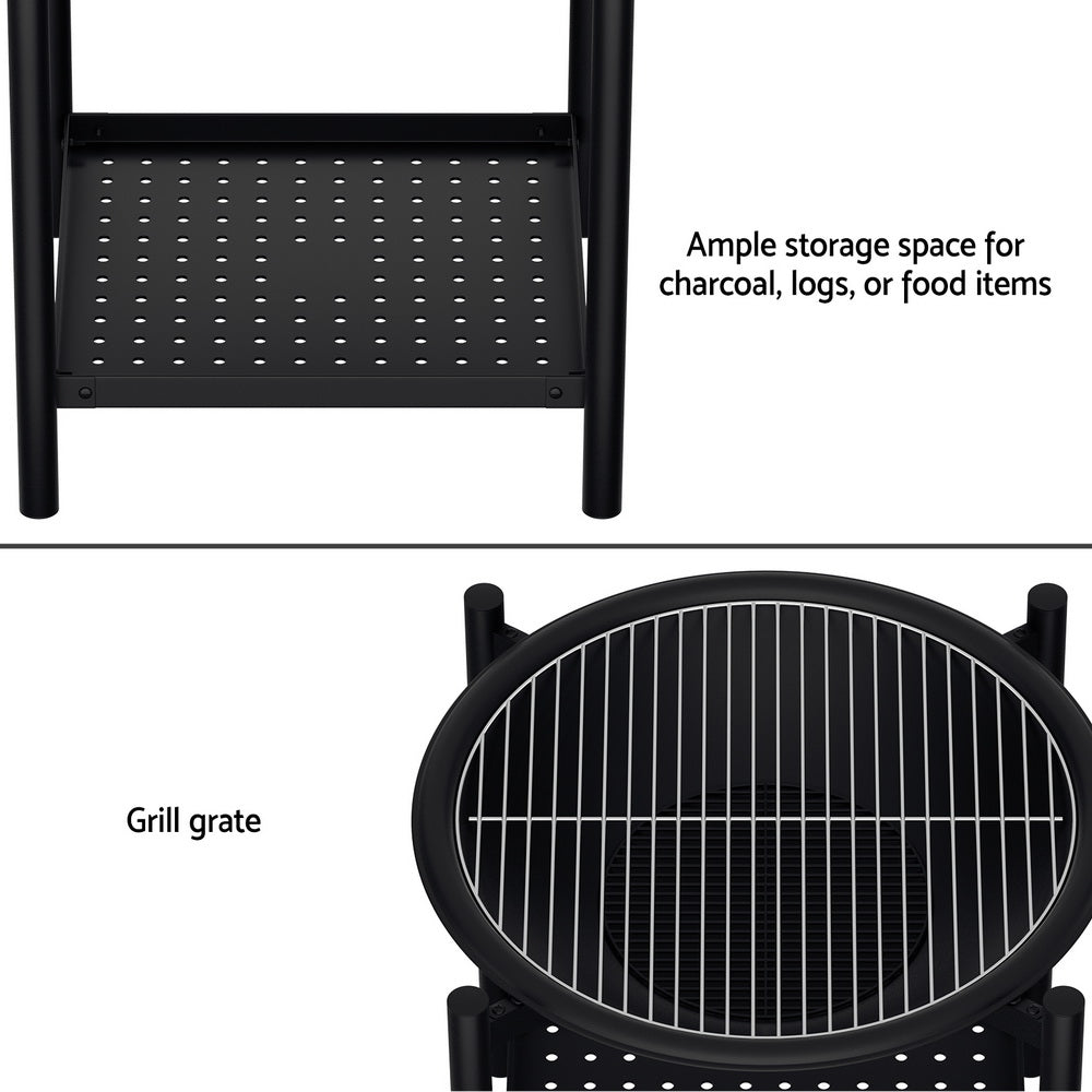 Grillz Fire Pit BBQ Grill 2-in-1 Outdoor-5