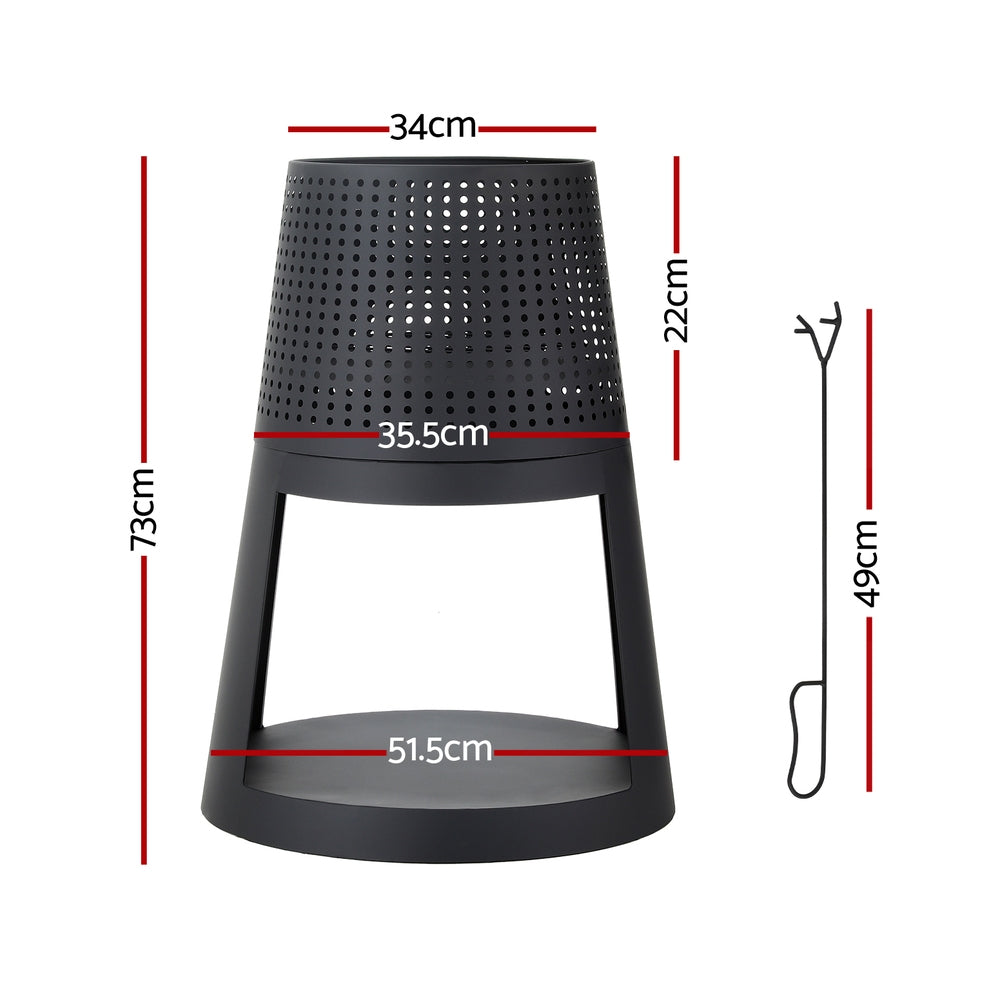 Grillz Fire Pit Deep Bowl Iron Outdoor Fireplace-1