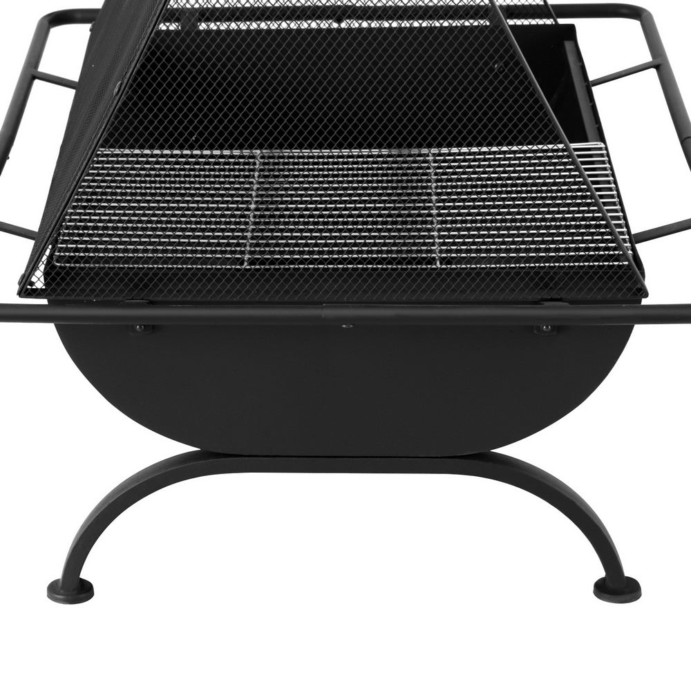 Grillz Fire Pit BBQ Grill Outdoor Fireplace Steel-3