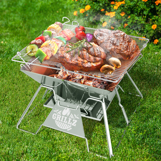 Grillz Fire Pit BBQ Grill with Carry Bag Portable-0