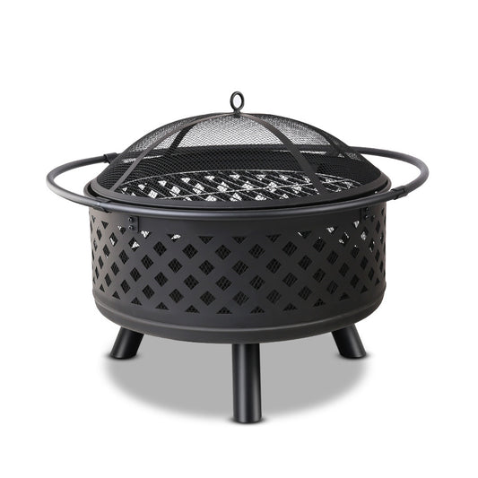 Grillz Fire Pit BBQ Grill 76cm-0
