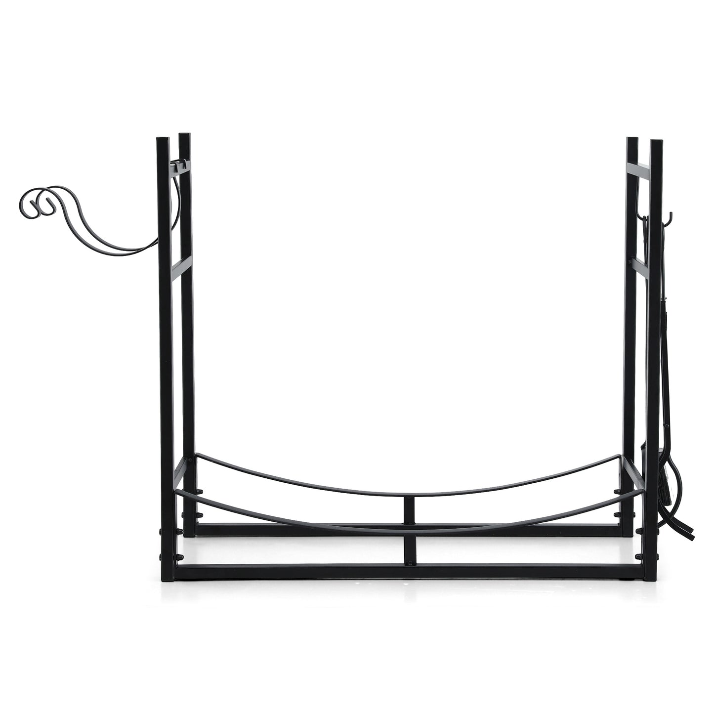 Gardeon Firewood Rack 84cm Wood Rack Firewood Storage Indoor Outdoor Black-2