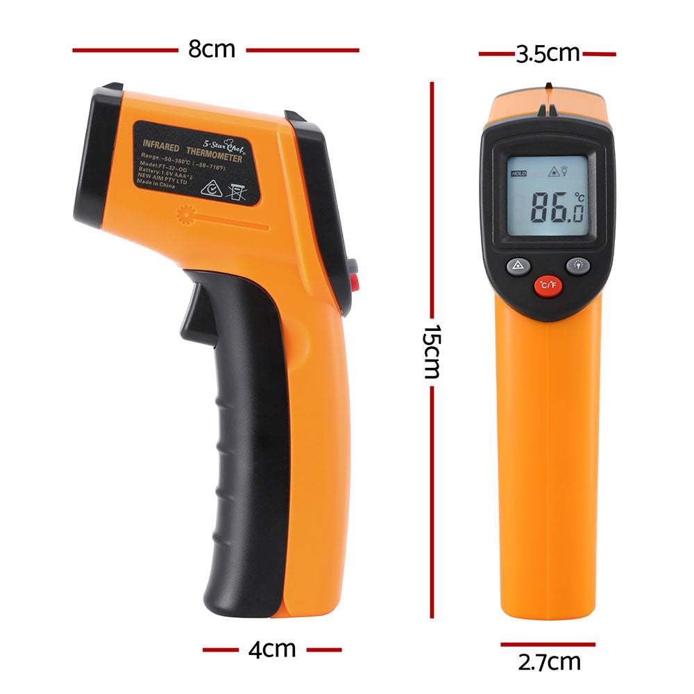 5-star Chef Laser Infrared Thermometer Food Digital Temperature Gun Smoker Pizza BBQ-1