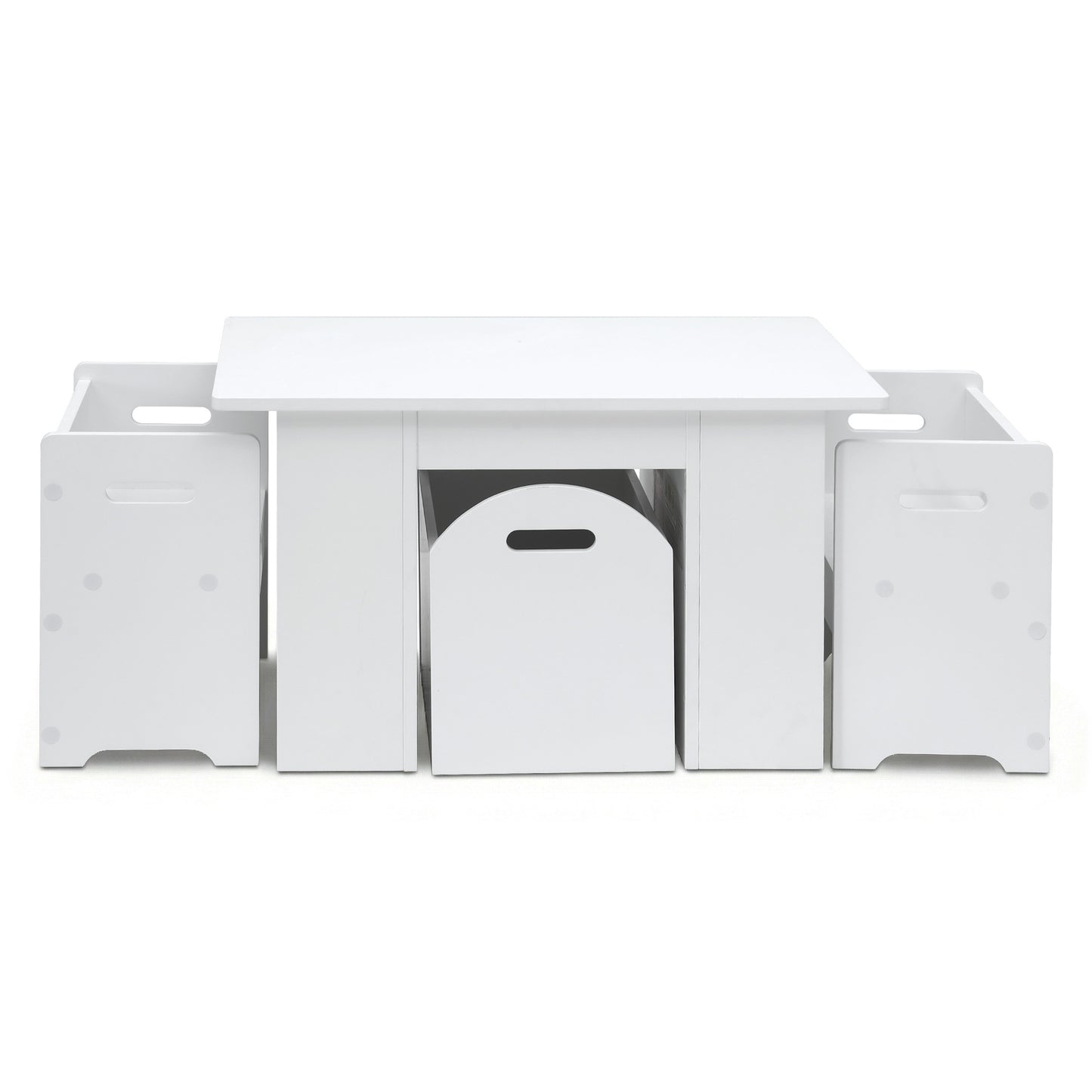 Keezi 3PCS Kids Table and Chairs Set Storage Toys Play Activity Desk-2