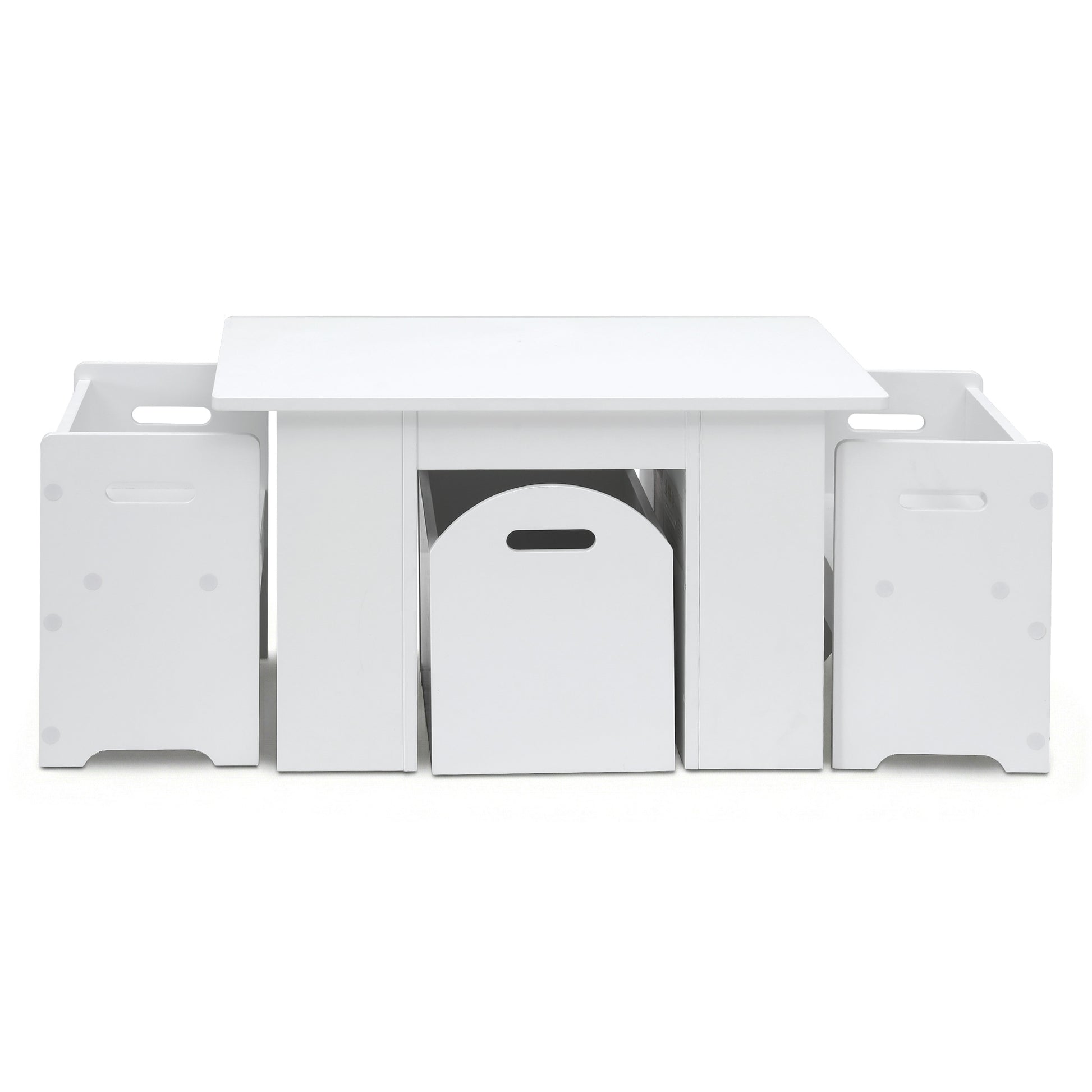 Keezi 3PCS Kids Table and Chairs Set Storage Toys Play Activity Desk-2