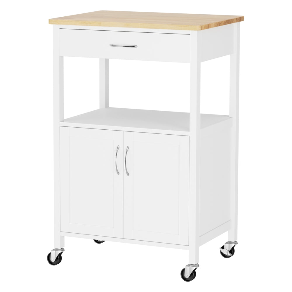 Artiss Kitchen Island Trolley Rolling Serving Cart Storage Drawer Cupboard 60cm-0