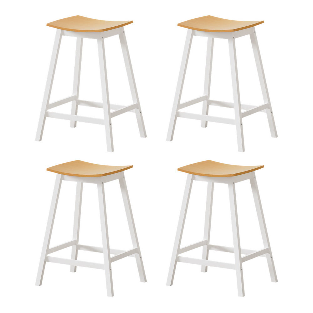 Artiss 4x Bar Stools Wooden Chairs Oak-7