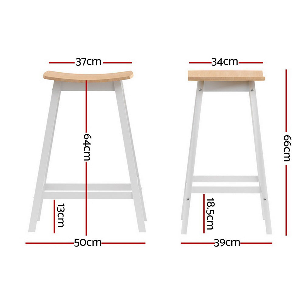 Artiss 4x Bar Stools Wooden Chairs Oak-1