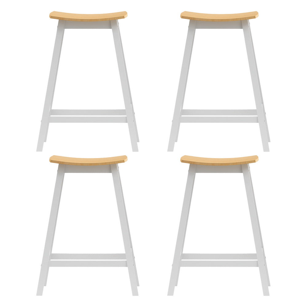 Artiss 4x Bar Stools Wooden Chairs Oak-2