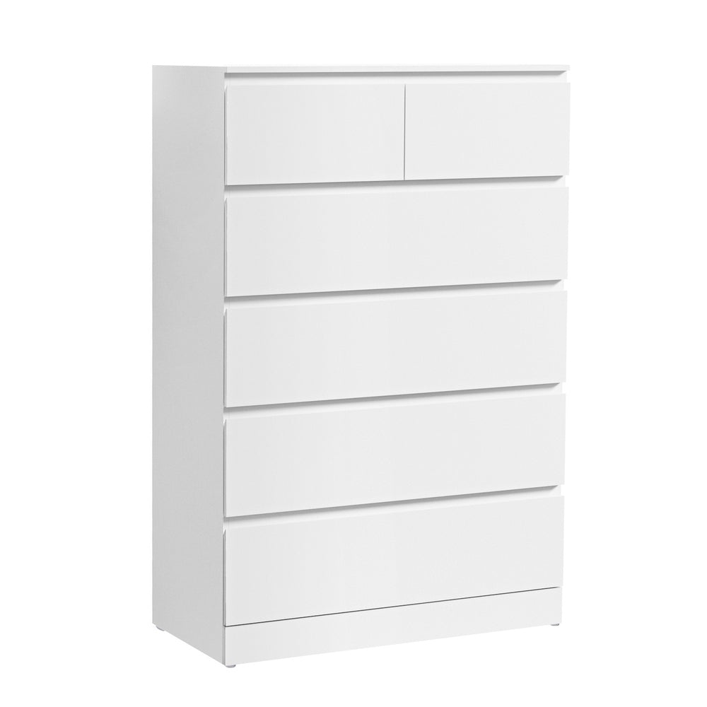 Artiss 6 Chest of Drawers - PEPE White-0