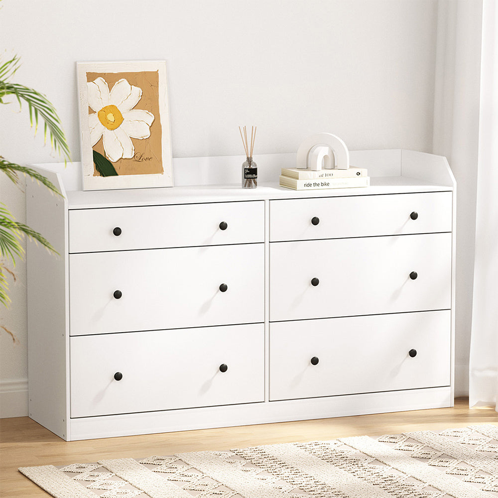 Artiss 6 Chest of Drawers - PETE White-0