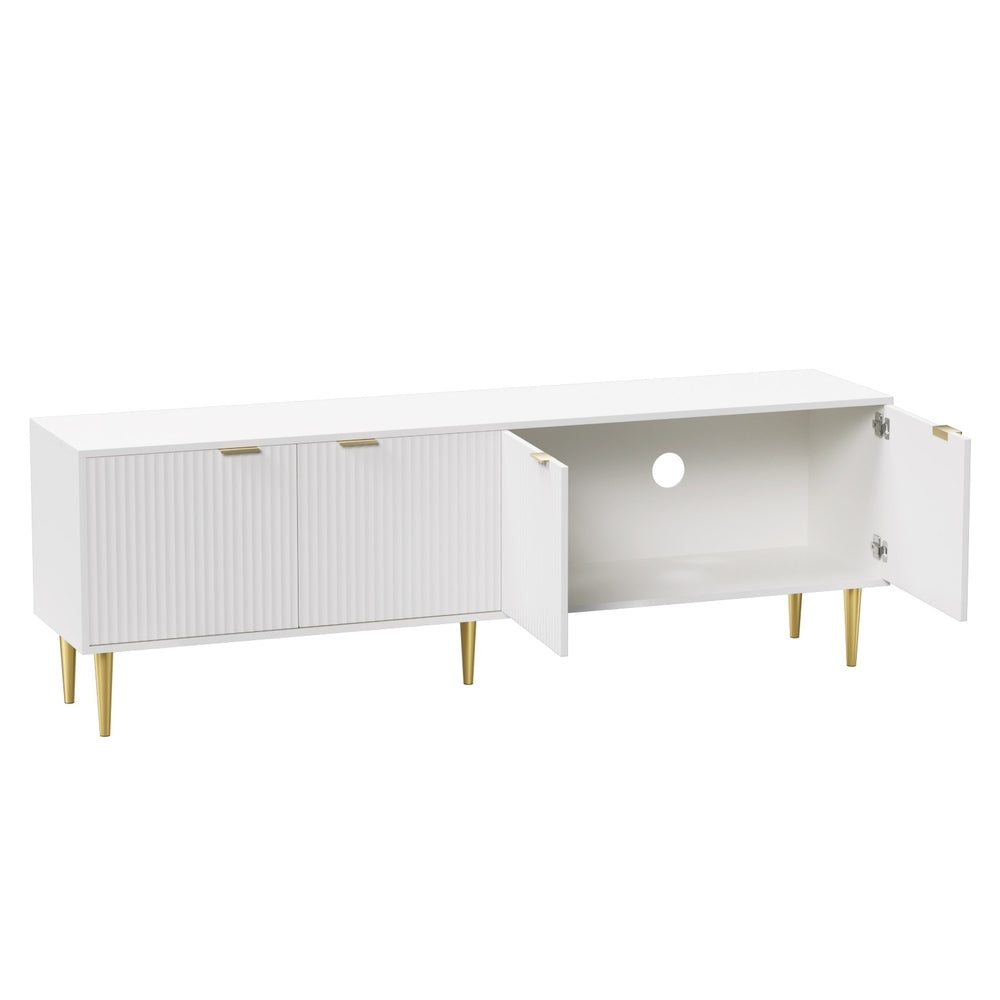 Artiss TV Cabinet Entertainment Unit Stand Storage 180CM White-2