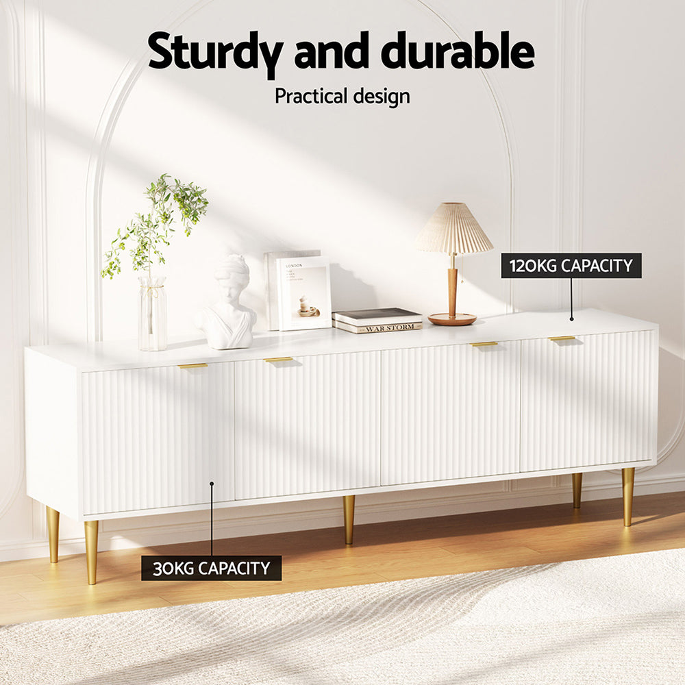 Artiss TV Cabinet Entertainment Unit Stand Storage 180CM White-5