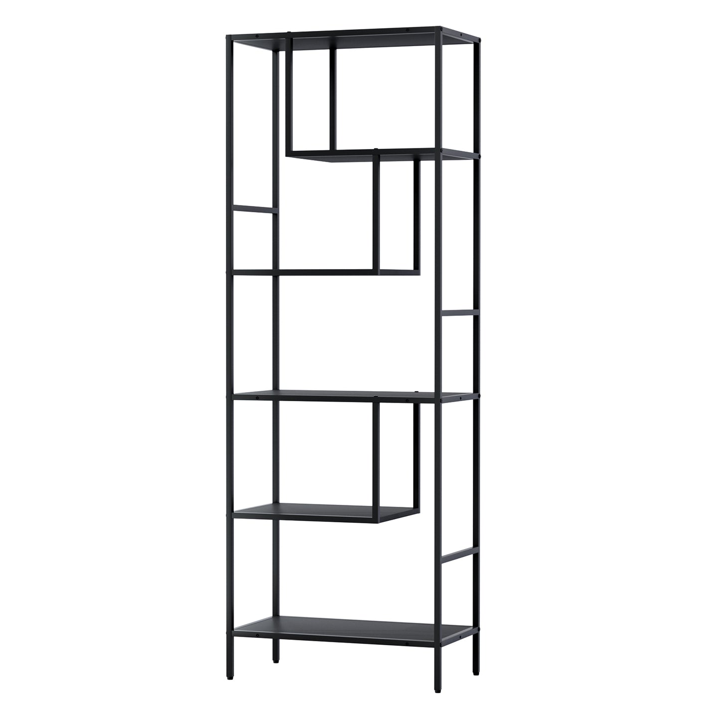 Artiss Bookshelf 5 Tiers RHYS Black-2