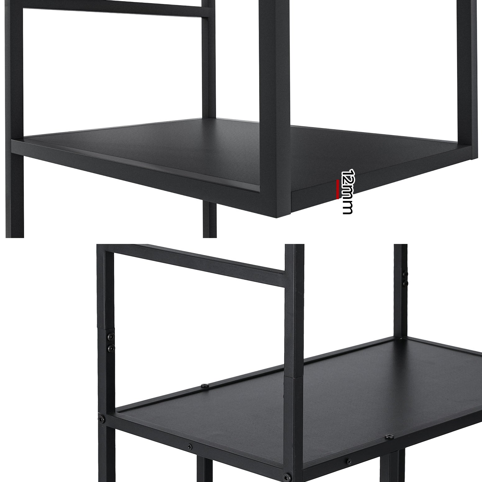 Artiss Bookshelf 5 Tiers RHYS Black-6