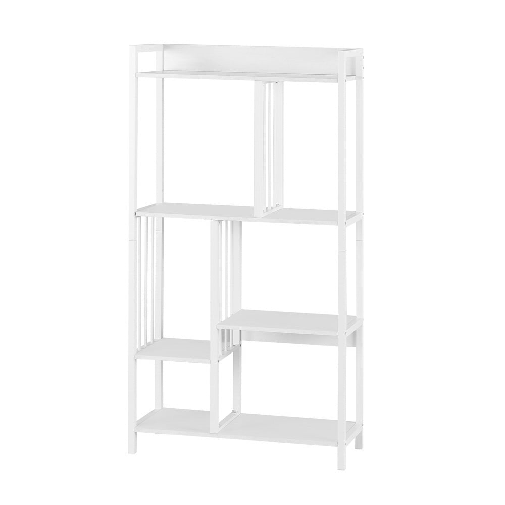 Artiss Bookshelf Display Shelves 5 Tiers 120cm White-0