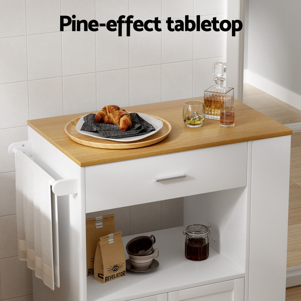 Artiss Kitchen Island Trolley Rolling Serving Cart-5