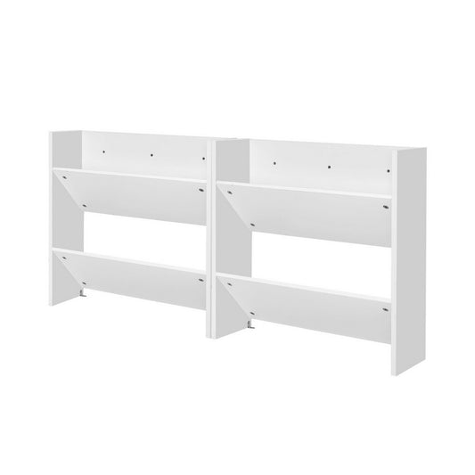 Artiss Shoe Rack 2-tier 12 Pairs Wall Mounted x2 - White-0