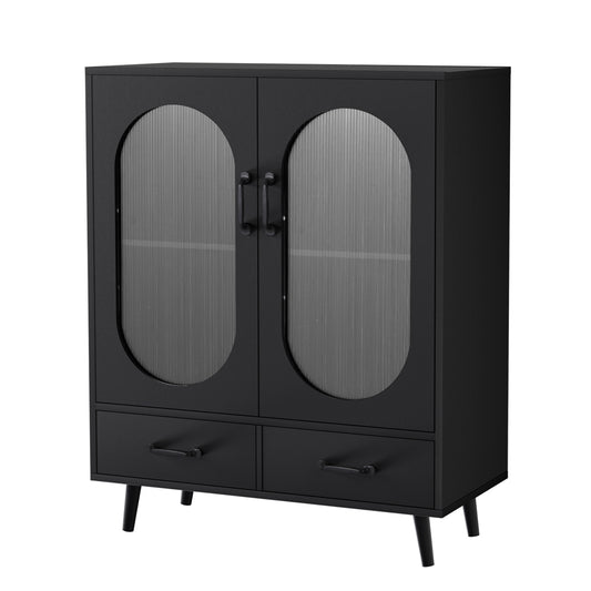 Artiss Buffet Sideboard Double Doors - Black-0