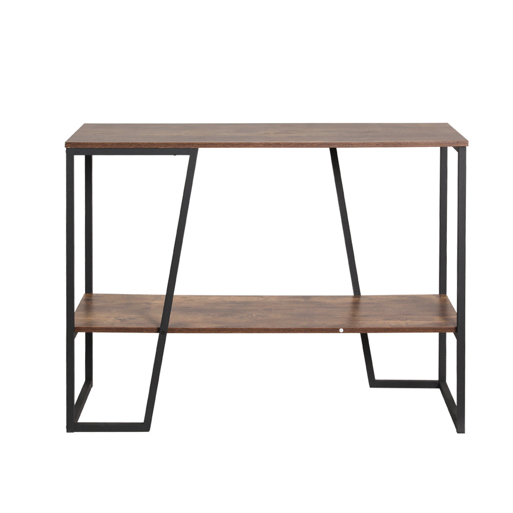 Artiss Console Table 106CM 2-tier Walnut Cora-2