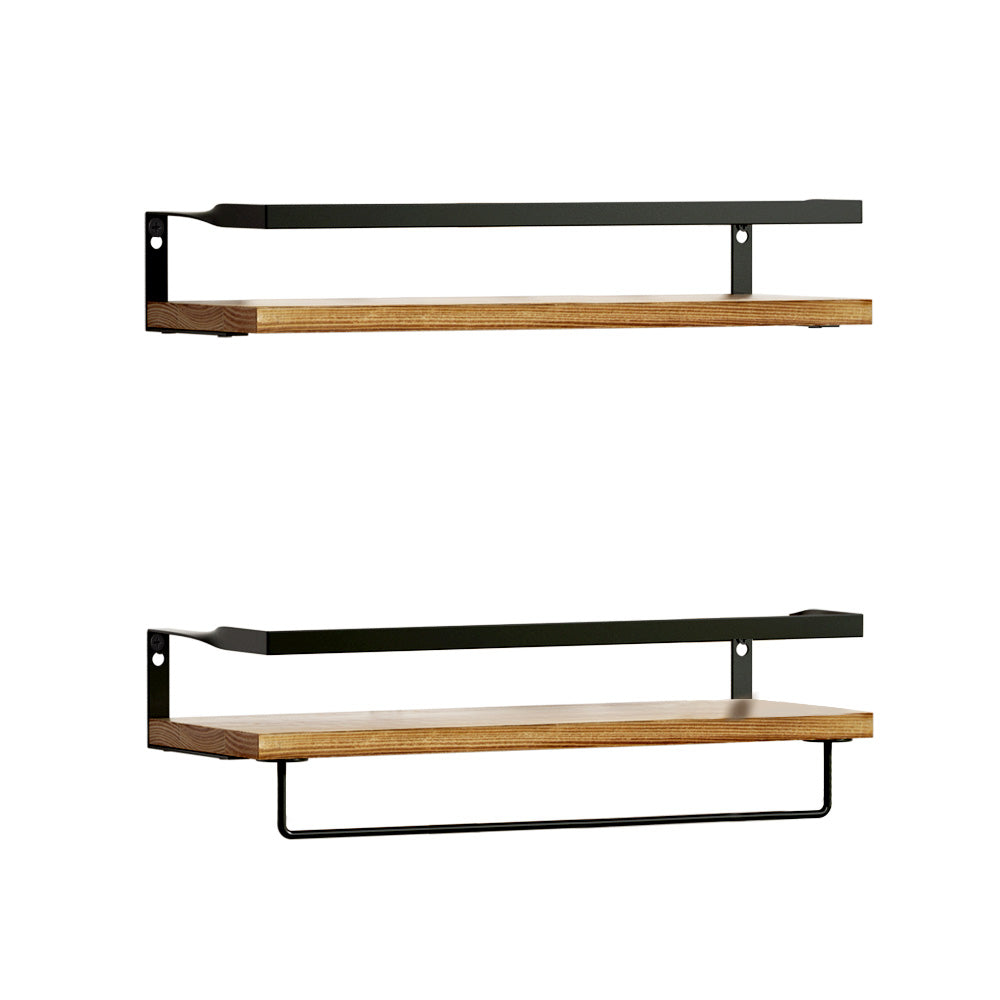 Artiss Floating Wall Shelf Set of 2-0