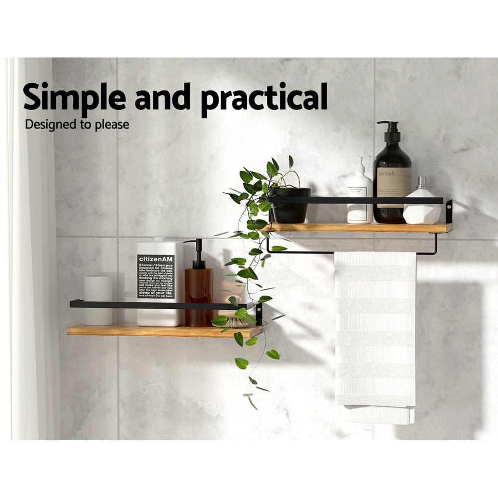 Artiss Floating Wall Shelf Set of 2-4