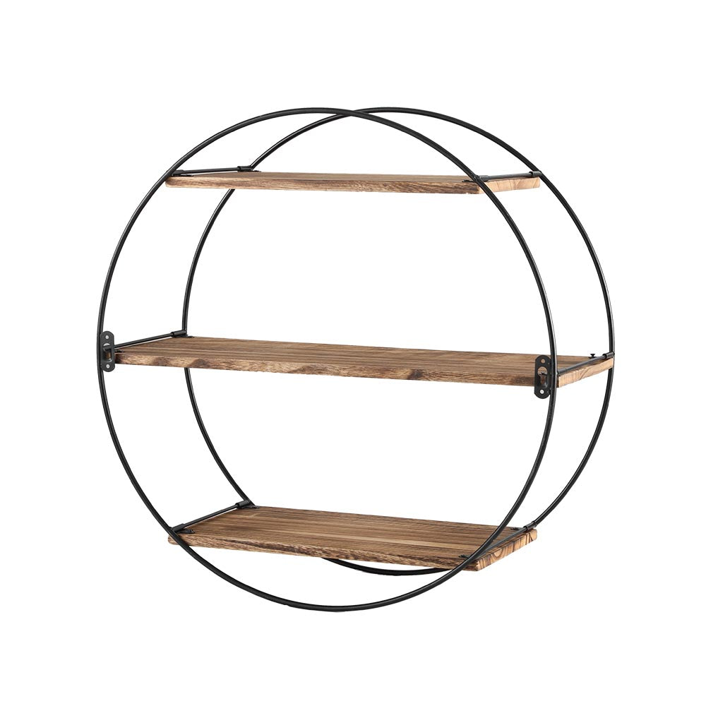 Artiss Floating Wall Shelf Round 3-Tier-0