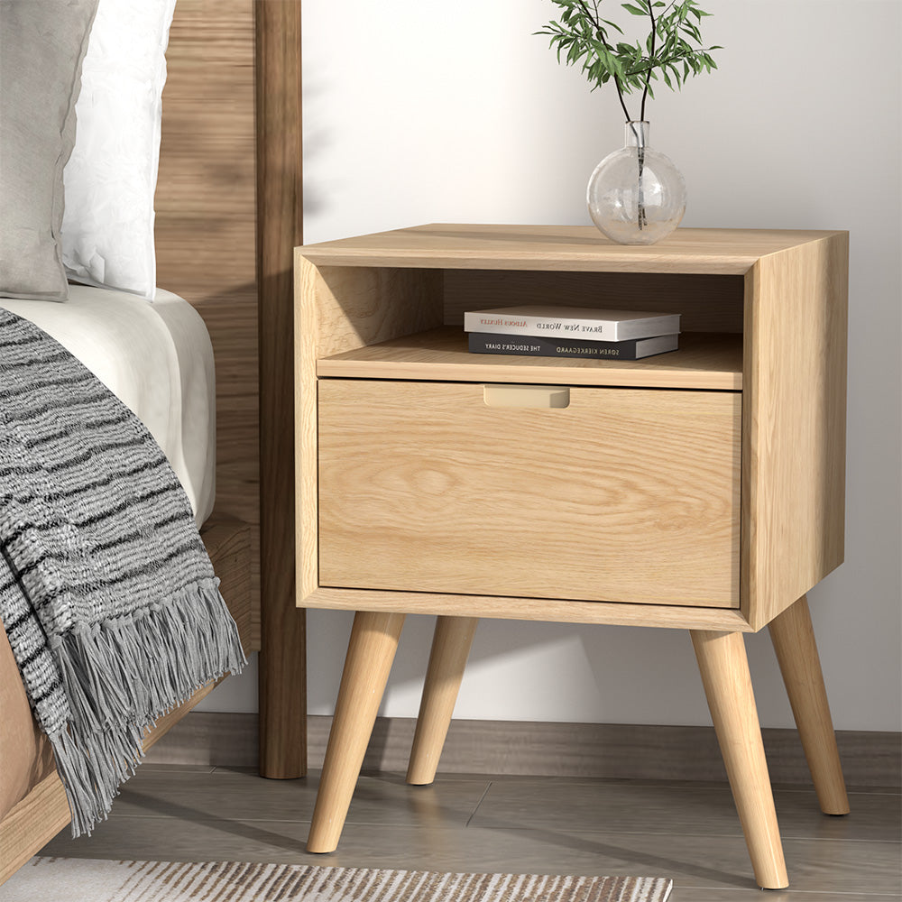 Artiss Bedside Table Drawers Side Table Shelf Storage Cabinet Nightstand GORR-6