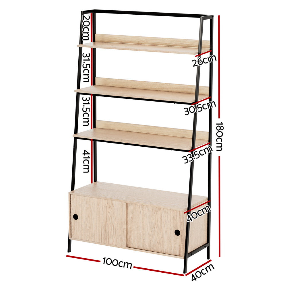 Artiss Bookshelf 5 Tier Cube Cabinet MIRA Oak-1