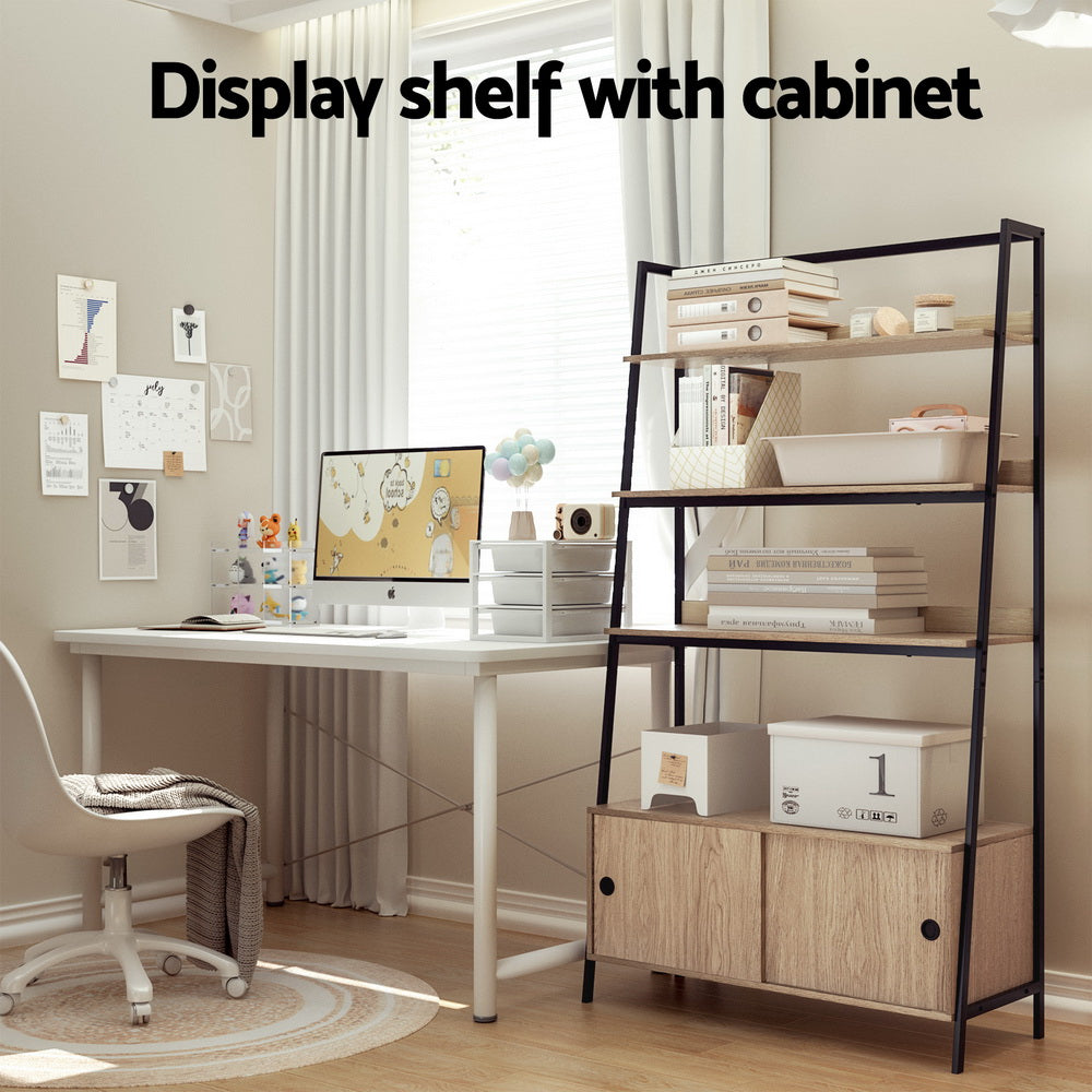 Artiss Bookshelf 5 Tier Cube Cabinet MIRA Oak-3