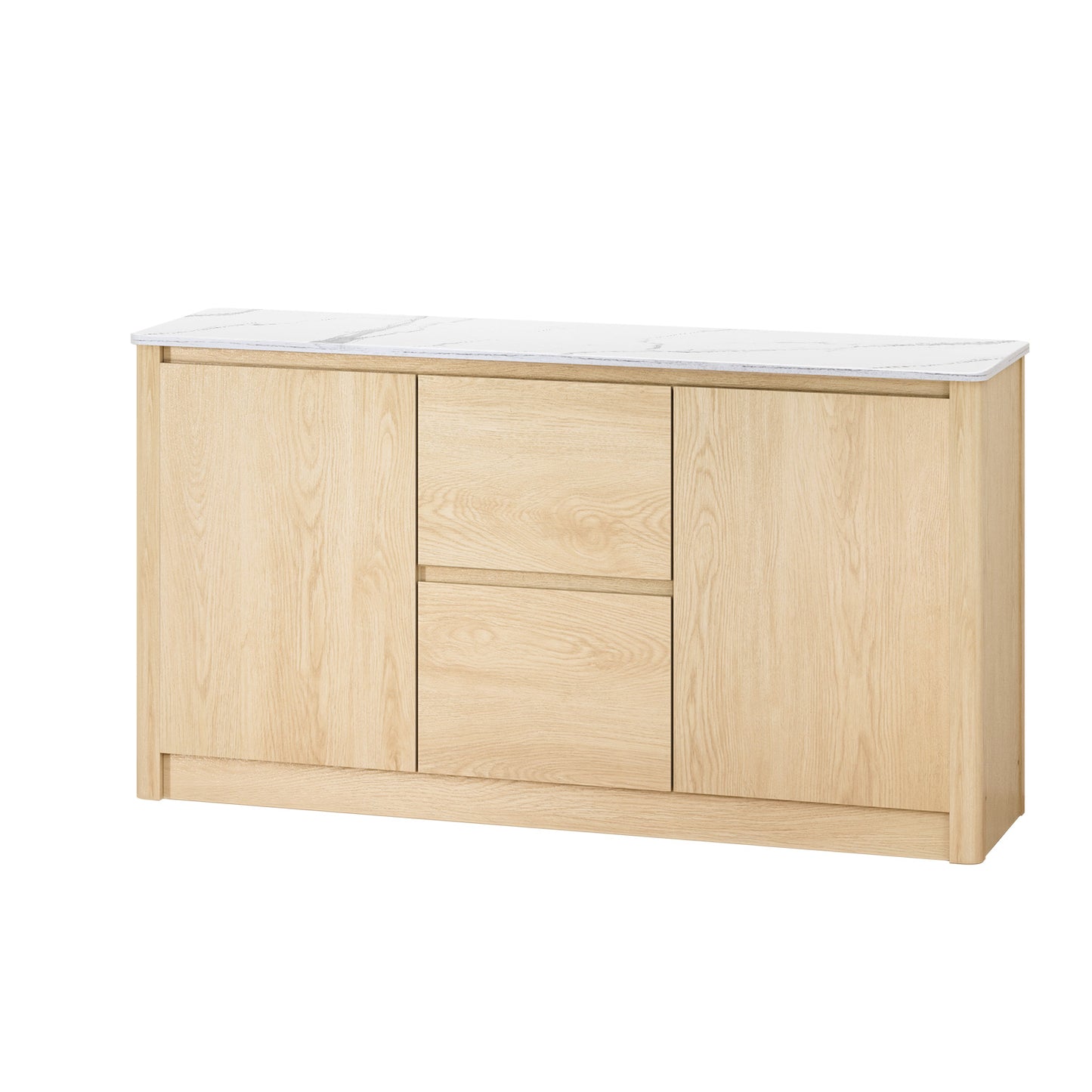 Artiss Buffet Sideboard Marble Style Tabletop - Pine-0