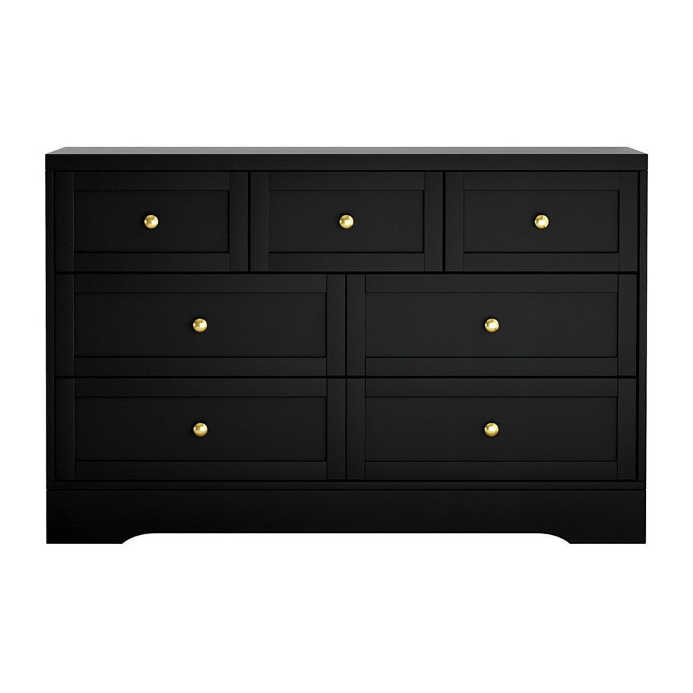 Artiss 7 Chest of Drawers Dresser Table Black-4