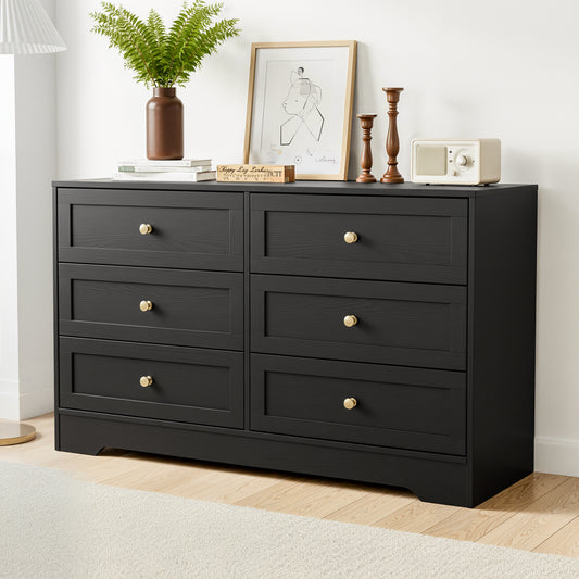 Artiss 6 Chest of Drawers Tallboy Cabinet - LEIF Black