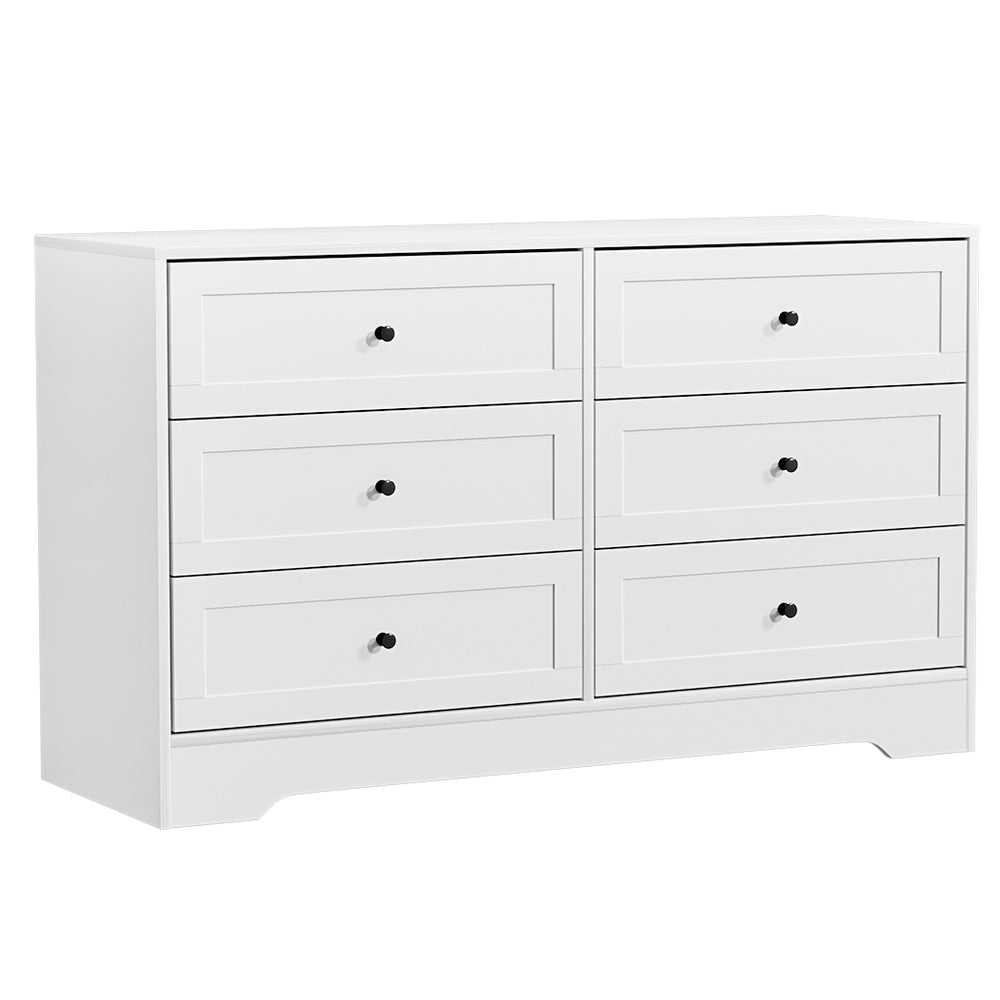 Artiss 6 Chest of Drawers - LEIF White-0