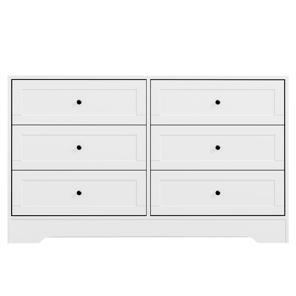 Artiss 6 Chest of Drawers - LEIF White-2