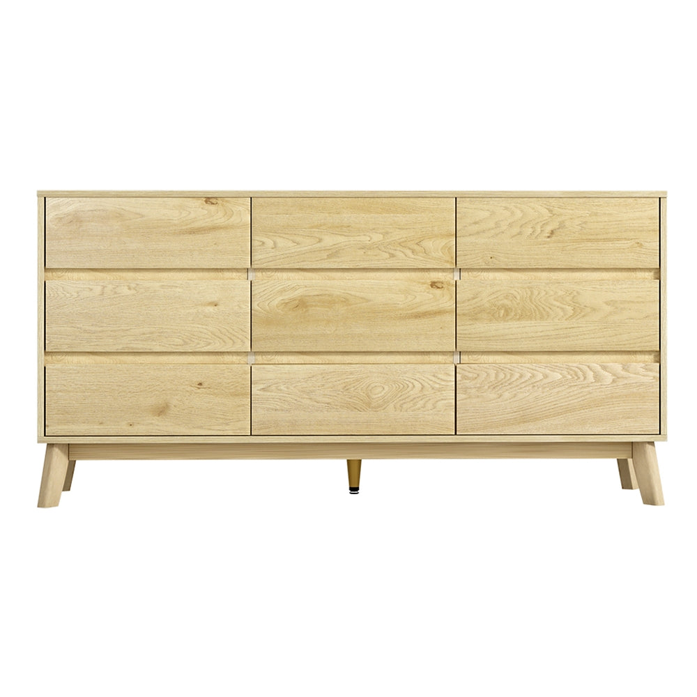 Artiss 9 Chest of Drawers Tallboy Cabinet - XAVI Pine-2