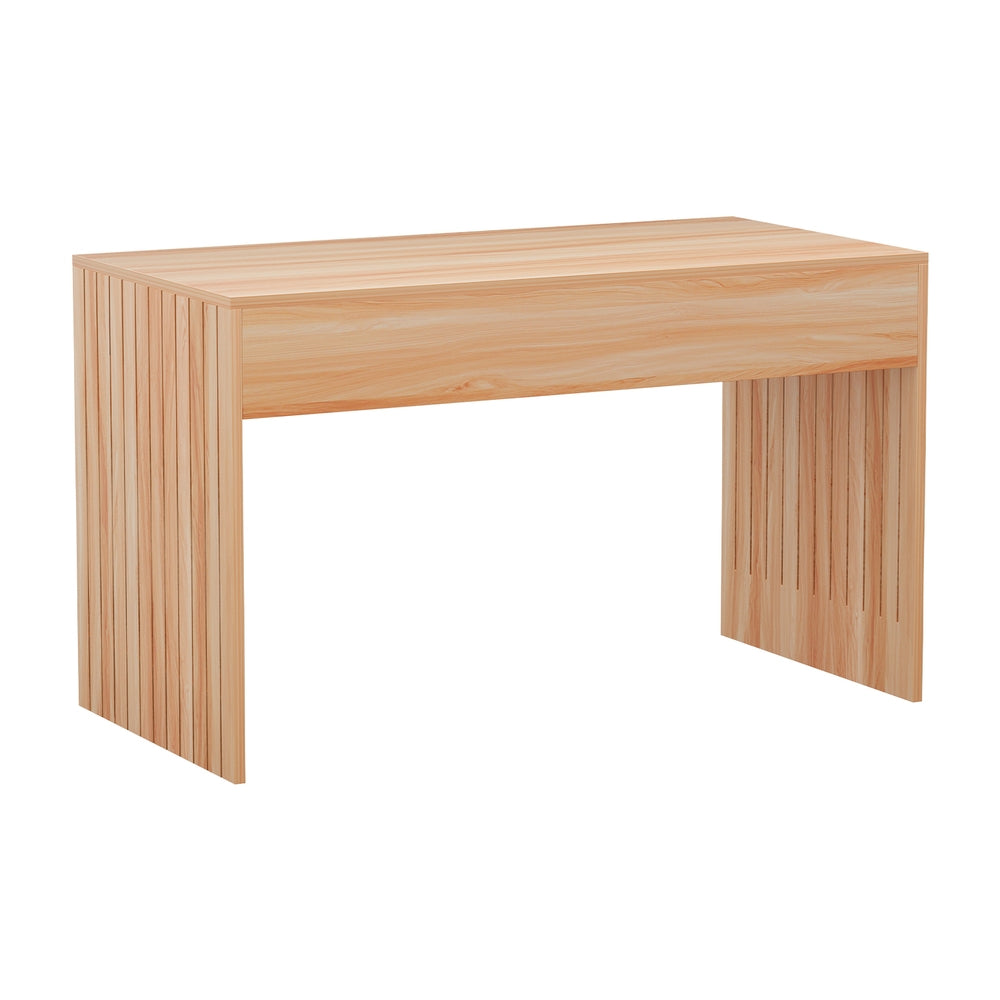 Artiss Coffee Table Rectangle Fluted Side 100CM-0