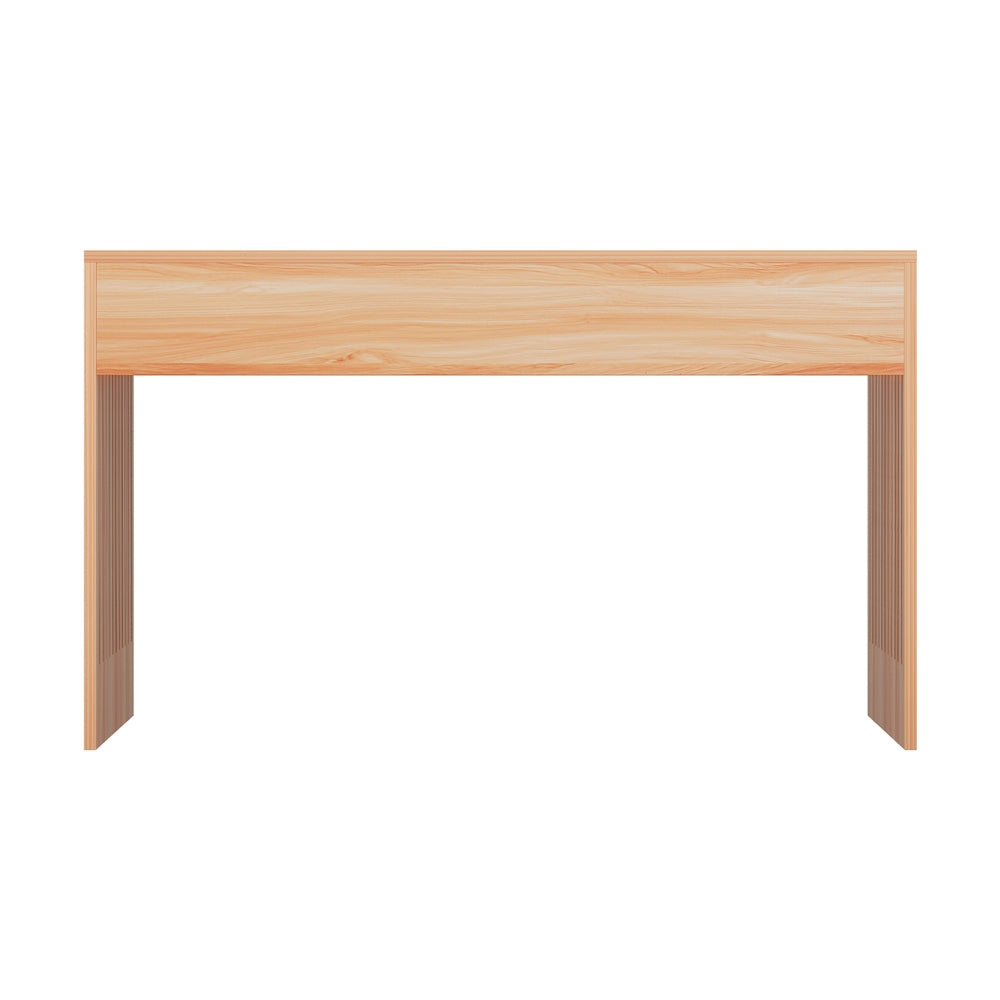 Artiss Coffee Table Rectangle Fluted Side 100CM-2