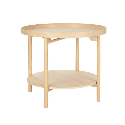 Artiss Coffee Table Side Table Round 70CM-0